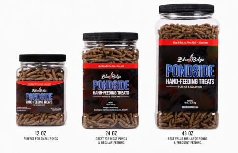 Blue Ridge Koi Pondside Hand Feeding Treats, Koi Fish Food Sticks, 0.75 lb