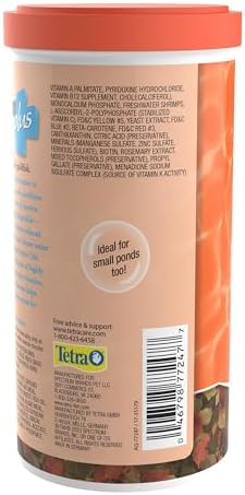 Tetra TetraFin Plus Goldfish Flakes Fish Food with Algae, 7.06 oz