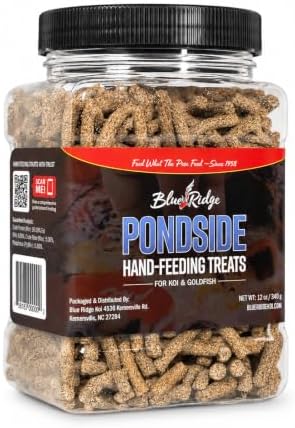 Blue Ridge Koi Pondside Hand Feeding Treats, Koi Fish Food Sticks, 0.75 lb