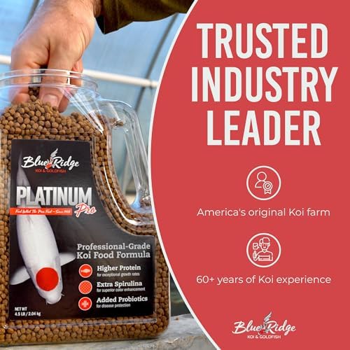 Blue Ridge Koi Platinum Pro 41% Protein Fish Food, 3/16" Pellets, 4.5 lb