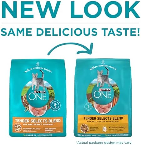 Purina ONE Tender Selects Dry Cat Food, Chicken, 7 lb Bag